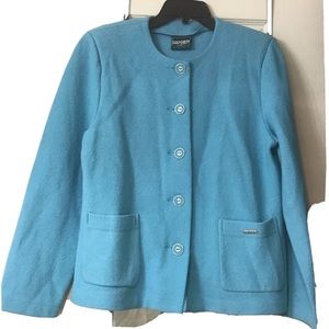 Geiger Austria boiled Wool Cardigan Shacket Jacket 40 light blue US M